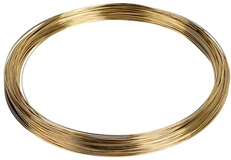 EFUTURETIME Messingdraht 0,8mm x 50m, Kupferdraht aus Messing, Brass Wire zum Ornamentweben, Dekorieren, Modellieren und Löten, Gold