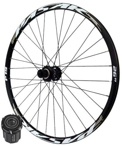 LPYDWZ MTB Laufradsatz 26/27,5/29 Zoll, Aluminiumlegierung Scheibenbremse QR gedichtetes Lager Mountainbike Felge 32 Speichen Steckachse 142 mm for 7-12 Geschwindigkeit 2210g(A,Thru AXLE 26 inch)