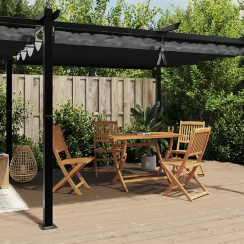Xichuzi Gartenpavillon mit Ausziehbarem Dach Anthrazit 3x6 m Aluminium, Faltpavillon, Pergola, Partyzelt, Standmarkise, Sonnenzelt, Garten Pavillion, Grillpavillon - 3217062