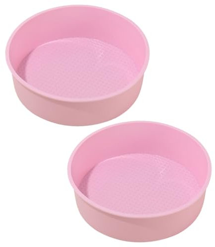 ABOOFAN Molde Redondo de Silicona para Pasteles 20Cm Antiadherente 2 Piezas para Hornear para Pastelería Uso Doméstico Moldes para Tartas