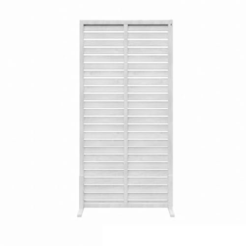 Panneaux de bordure de jardin autoportants pour balcon, terrasse, clôture en bois blanc avec piquet 60 x 90 cm