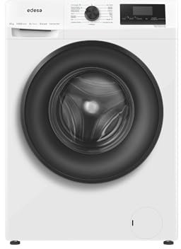 Edesa Lavadora Libre Instalación EWF-8402 WH Capacidad 8 KG Carga Frontal 16 Programas Especiales Gran Velocidad 1400 r.p.m Bloqueo Seguridad y Puerta Pantalla LED Color Blanco