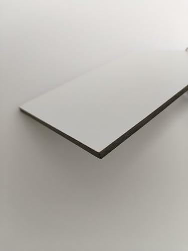 Pannelli HPL in Bachelite Alta Qualità – Stratificato Compatto, Spessore 4 mm, Diversi Colori e Misure, Resistenti e Durevoli (Bianco RAL 9003, cm 130x150)