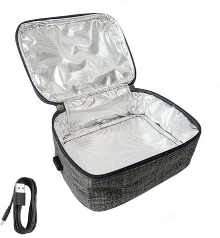 Portable Food Warmer Bags - USB Heated Lunch, Insulated Heating Coils | Mini Personal Oven Bag, Compact Heating Bag, Electric Appliance Warmer, Food Storage Container For
