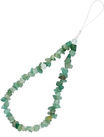 LEGENTLISUR Natural Gemstone Chips Beaded Phone Wrist Strap Cellphone Wristlet Lanyard Hands Free Strap for Keychain Phone Hanging Accessories