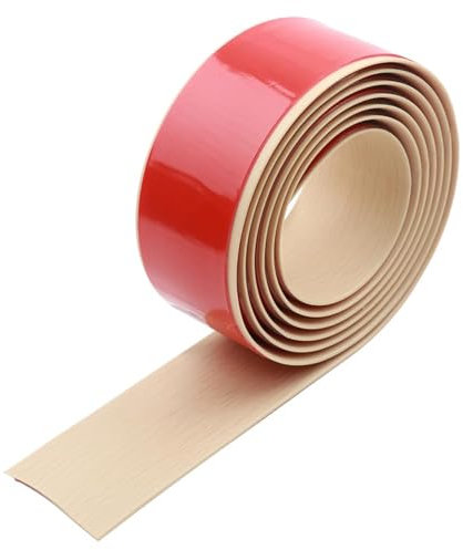 GOUZIBHD Übergangsprofil,PVC Flache Trennleiste,Selbstklebende Randleiste,Boden-Übergangsstreifen für Fliesen/Holz/Laminat,Ausgleichsprofil(Size:9m,4cm)