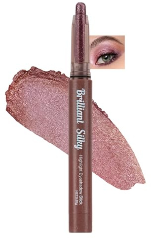 Erinde Glitzer Eyeshadow Stick, Langanhaltend Lidschattenstift, Cremige Textur, Hohe Deckkraft, Leicht zu Verblenden, Schimmernder Perlenglanz für Eyeliner & Highlight Effekte #03