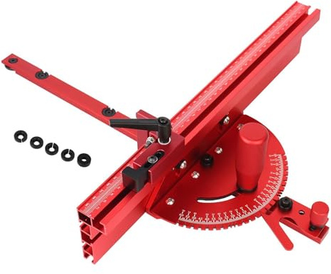 KESOTO Outil de Jauge de Mitre de Scie à Table Universelle en Aluminium Léger avec Une Clôture à Onglets