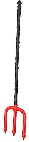 PartyKindom Halloween Devil's Fork Prop Pitch Fork for Stage Performance Cosplay Devil Costume Accessories for Halloween Party Decor