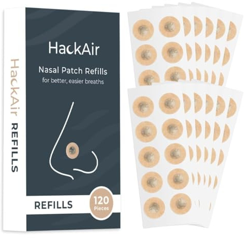 New Refill Pack 120 Count Magnetic Nose Strip, Breathing Nasal Strip Snoring Aids for Men & Women Improve Sleep Quality, Refill Anti Snoring Device Compatible with Magnetic Nasal Strips HackAir