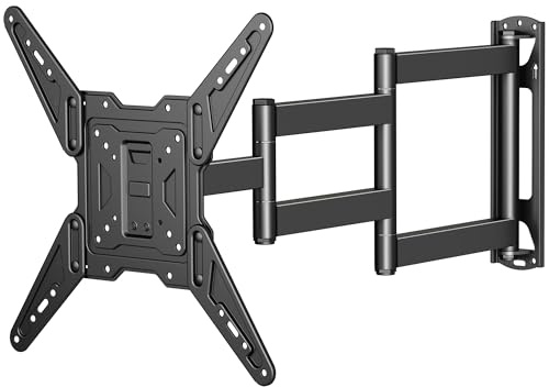 XINLEI Support TV mural pour écrans de 23-65, extensible jusqu'à 748 mm, bras articulé avec inclinaison et rotation, VESA 400 x 400 mm, charge 45 kg - MAP3M