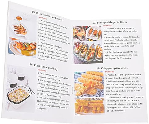 SEWACC Ricettario per Friggitrice ad Aria Cartaceo Ricette Facili e Alimentari Informazioni Nutrizionali Accessori Cucina Pratici per Uso Domestico