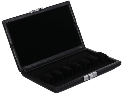 ULTECHNOVO Pu Leder Fagottrohr Aufbewahrungsbox 6 fach mit Belüftung Tragbare Rohrblatt Tasche Feuchtigkeitsgeschützter Reed Holder für Fagott Zubehör