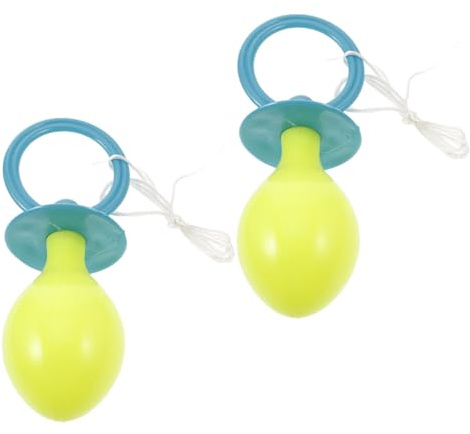 Luxshiny 2pcs Oversized Jumbo Pacifier for Adults Costume Party Accessory, Funny Blue Plastic Reusable Prop, Free from Unpleasant Odours, for Halloween Cosplay or Costume Events