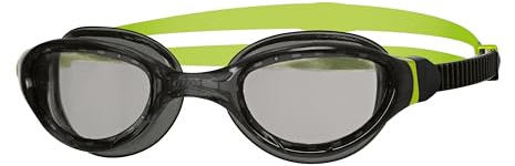 Zoggs Children's Phantom 2.0 Junior with UV Protection and Anti-Fog Swimming Goggles, Black/Lime/Smoke (6-14 Years)