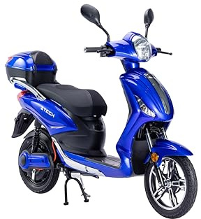 Tecnobike Shop Bici Elettrica a Pedalata Assistita Biciclette Elettroniche Alimentate Z-Tech ZT-09-TA 250w 12Ah Batteria al Piombo Antifuro Bluetooth (Blu)