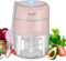 BlumWay Mini Robot culinaire, Hachoir à ail électrique chargeur USB, hachoir à nourriture électrique avec 3 lames tranchantes, pour lail, gingembre, Ioignon, piment (250ml, Pink)