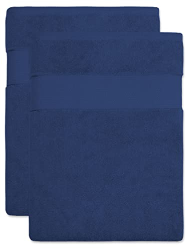 BANANALU Saunatuch XL - XXL 100x180cm Qualität 100% Baumwolle 600g/m2, 2 Stück, Twilight Blue 19-3938, 100x180cm, 600g/m2