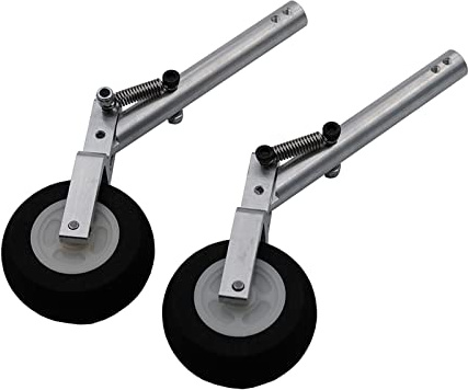 DKNTZO RC Airplane Plane Landing Gear, 2 Pcs Double Spring Shock Absorber Kneeling Landing Gear Suitable for 3-4kg RC Plane Airplane DIY Fix Wing Models Part (Color : Dia. 4mm x H135mm)