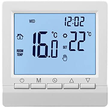 Intelligenter Temperaturregler, digitaler Raumthermostat, Raumtemperaturregler, LCD-Bildschirm, Raumheizung für Zuhause, Büro