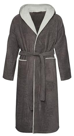 Style et confort combinés : peignoir en coton pour homme dans des couleurs tendance en velours, éponge ou piqué gaufré f5712, 4XL
