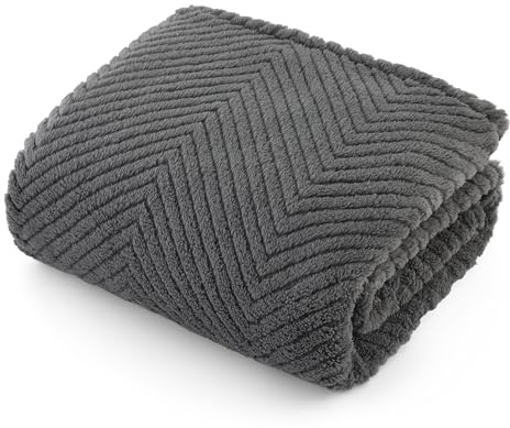 Bedsure Hundedecke für Haustier Hunde Katzen Welpen Weiche Warme Matte, flauschig und weich, Titan Grau 152x203 cm
