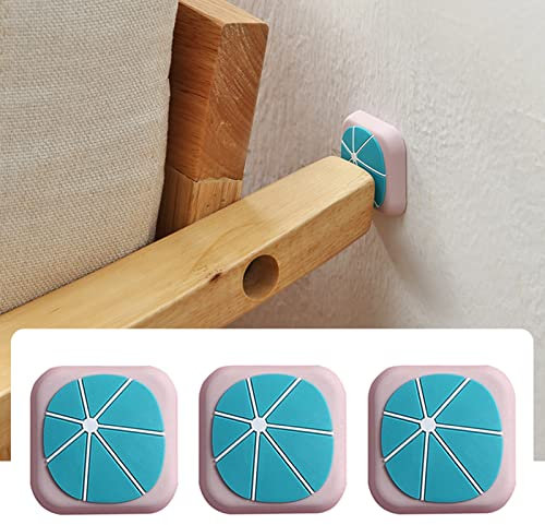 Tope de puerta-Tope de cuña for puerta, 3 piezas Tope de pared for puerta cuadrado, Silicona silenciosa for parachoques de puerta, Tope de puerta de pared duradero for vidrio, papel tapiz, madera, azu