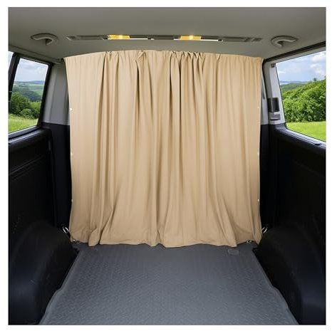 OMAC Fahrerhaus Führerhaus Gardinen Sonnenschutz kompatibel mit FIAT Ducato H3 Beige 2tlg