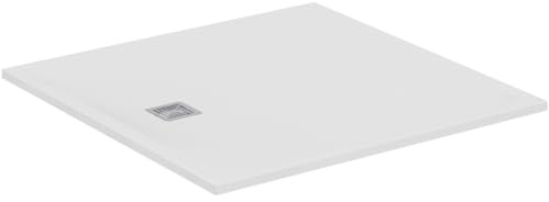 Ideal Standard - Ultra Flat S+, Piatto doccia quadrato ultrasottile in resina effetto pietra, 120x120cm, Ideal Solid, Bianco