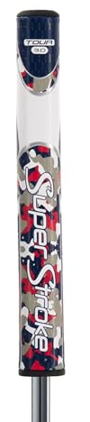 SuperStroke Zenergy Tour 3.0 Golf Putter Grip with No Taper Enhanced SPYNE Technology, New Multi-Zone Texturing and Tech-Port, Camo RWB