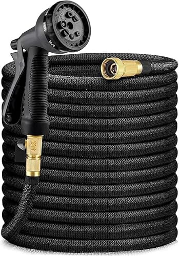 Northern Luxe 200ft Expandable Garden Hose Pipe - Extra Long Flexible Water Hose with 8-Function Hose Pipe Spray Gun - Heavy Duty 200 Foot Magic Hose with Brass Fittings - Kink-Free Garden Hose