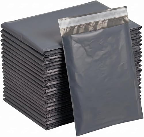 10 starke, große graue Versandtaschen, 30,5 x 40,6 cm, Venuscello [Verwendung in Paket, Lieferung, Versand, Post, Paket] [Kunststoffumschläge]