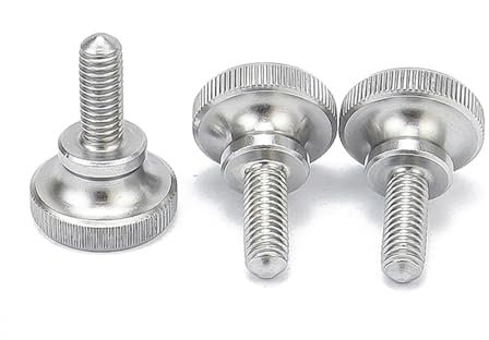 Haroar 5 pièces M4x5mm ~ 40mm SUS304 vis moletées en Acier Inoxydable GB834 DIN464 Haute étape tête Main serrer la vis à Oreilles(5Pcs M4x5)