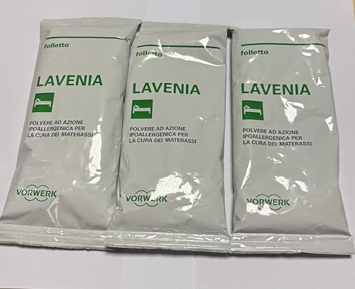 OFFERTA LAVENIA (3PZ) confezione 120 G CADAUNA Vorwerk Kobold Folletto POLVERE PER MATERASSI (PRODOTTO ORIGINALE COD.51350)