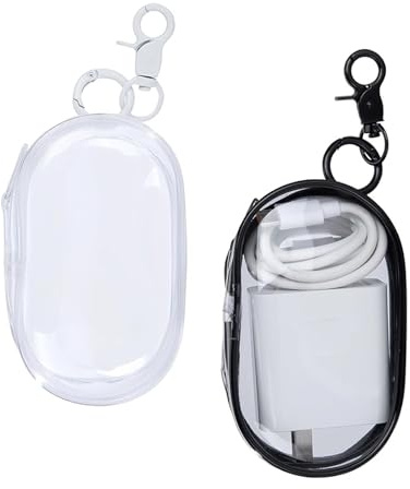 ZWWOGE 2 Stück Kabel Organizer Tasche, Mini Tasche, Aufbewahrungstasche Klein, Transparente Tragbare Taschen Kabel Ladekabel Organizer für Kopfhörer, Zum Ordnen von Datenkabeln, Ladegeräten