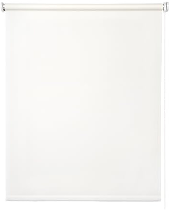 Estores Enrollables Translúcidos con Acabados de Calidad, Iluminación Natural y Privacidad Suave, Estor Enrollable de Fácil Instalación en Techo o Pared, STORESBASIC Blanco 45x180