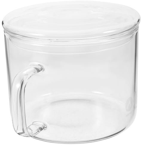WEKADRIN Side Handle Glass Bowl for Pasta and Noodles for Home Stewing and Mixing Lid