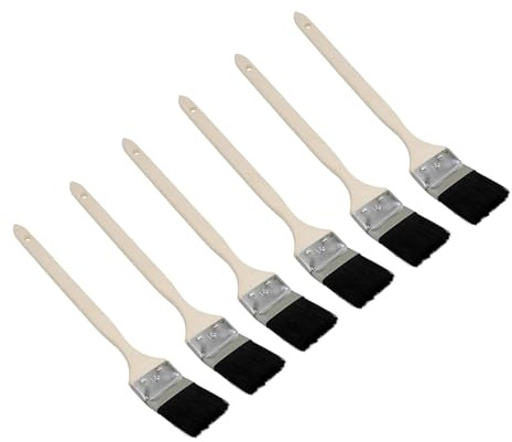 6 x Handelskönig Profi-Heizkörperpinsel 60 mm Pinsel Eckpinsel Malerpinsel langer Stiel (35 cm)