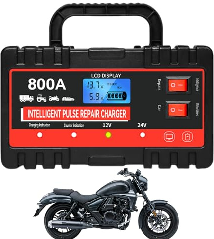 Cargador de Batería de Coche Portátil de Carga Lenta y Mantenimiento