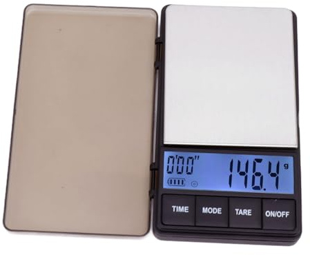 ZKLGS Bilancia Digitale, Piccola Bilancia for caffè, Bilancia for caffè Digitale Tascabile precisa e sensibile da 1000 g 0,1 g con Funzione Tara Timer