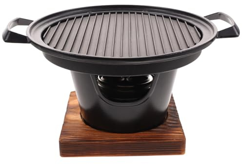 UKCOCO Barbecue Portable sans Fumée pour Personnes Grill Alliage Aluminium Plateau de Cuisson Pratique pour Camping et Usage Domestique