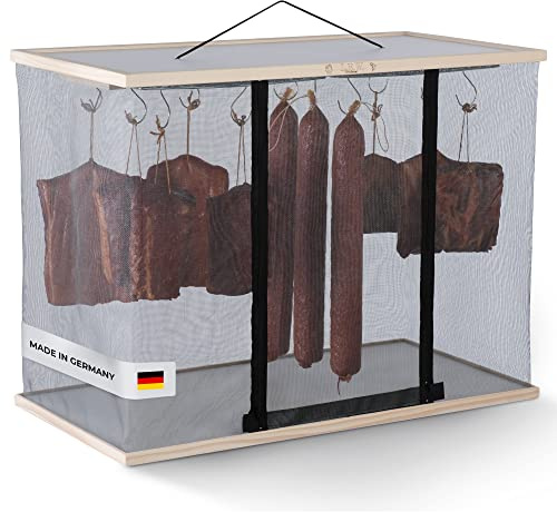 L.E.W. Trockner L.E.W. Reifeschrank für Fleisch und Wurst, Fisch und Beef Jerky Trockenschrank Ideal zum Wurst selber machen Räucher Zubehör Set (Modell 2/71 x 35 x 50 cm)