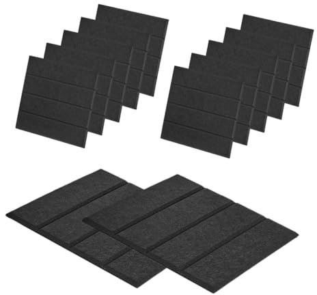 ABOOFAN 12pièces Panneaux Acoustiques Panneaux Décoratifs Muraux Absorbants Atténuation Réverbération Pour Studio Maison Tableau Memo Bureau Affichage Mural Décoratif