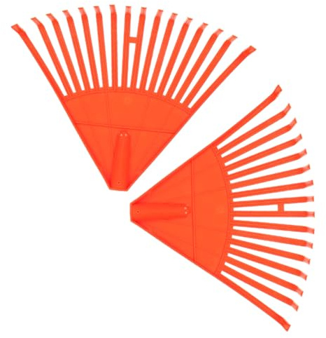 UKCOCO Râteau à Feuilles en Plastique, 2 Pièces pour Jardin Et Pelouse, Nettoyage, Aiguilles De Pin Et Débris, Léger Et Facile D'utilisation