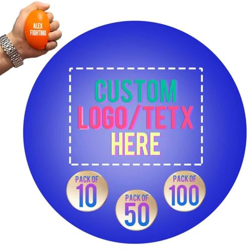 10-1000 Stück benutzerdefinierte Stressbälle mit Logotext Personalisierte Stressbälle Bulk für Stressabbau Phlebotomie Squeeze Balls Kundenspezifische Geschenke für Büro Ostern Party Gefälligkeiten