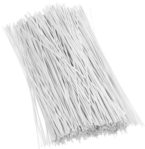 Fascette per Cavi 15cm in Filo di Ferro Plastificato Bianco