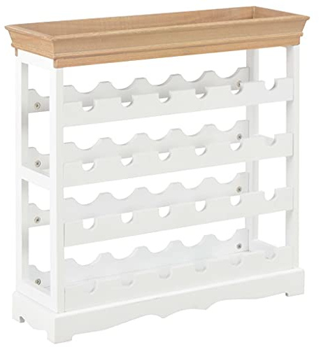 vidaXL Weinschrank Weiß 70 x 22,5 x 70,5 cm MDF