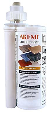 Akemi Colour Bond Farbkleber 250ml, beige CC 1725 I 2-Komponentenkleber zur nahtlosen Verklebung von Kunststein, Naturstein- und Keramikplatten im Innenbereich – 12934