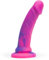 Lovehoney Marbled Dildo for Women - 7 Inch Long Suction Cup Dildo Gift for Her - Multi-Coloured Silicone Sex Toys - Harness Compatible Strap On - Adult Sex Toy - Waterproof - Pink