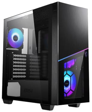 MSI Mpg Sekira 100R Case Gaming Mid Tower ATX / E-ATX, 3x USB 3.2, 4x 120mm ARGB Preinstallate, Supporta Radiatori fino a 360 mm, Illuminazione led ARGB